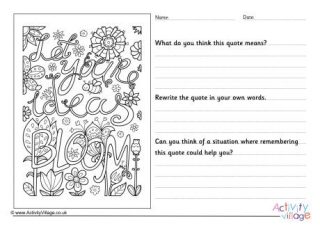 Let Your Ideas Bloom Worksheet