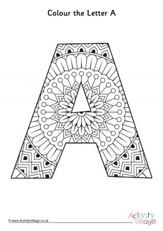 Download Letter A Colouring Pages