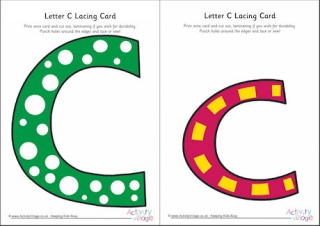 Letter C Lacing Card