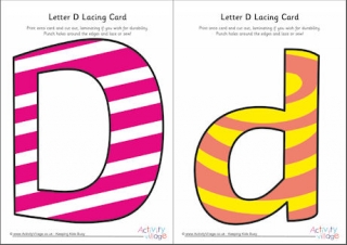 Letter D Lacing Card