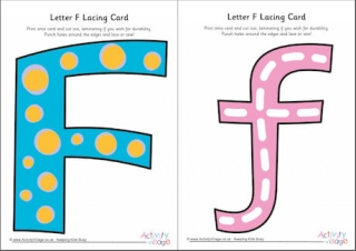 Letter F Lacing Card 