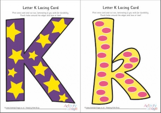 Letter K Lacing Card 