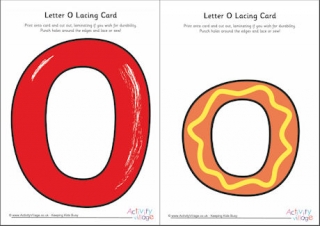 Letter O Lacing Card