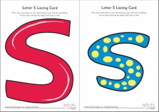 Letter S Lacing Card