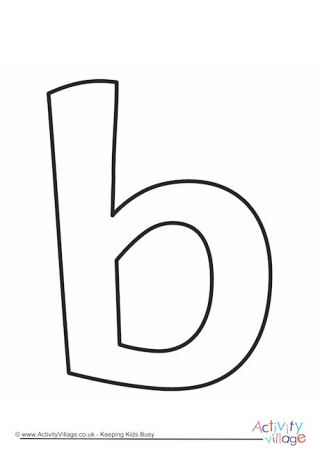 Letter Template Lower Case B Quirky