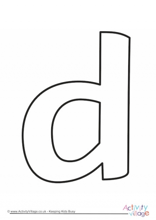 Letter Template Lower Case D Quirky
