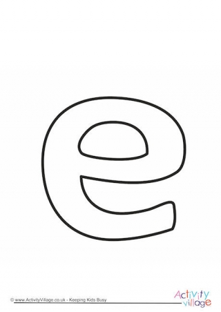 Letter Template Lower Case E Quirky