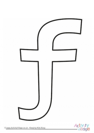 Letter Template Lower Case F Quirky