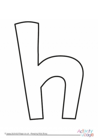 Letter Template Lower Case H Quirky
