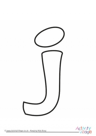 Letter Template Lower Case J Quirky