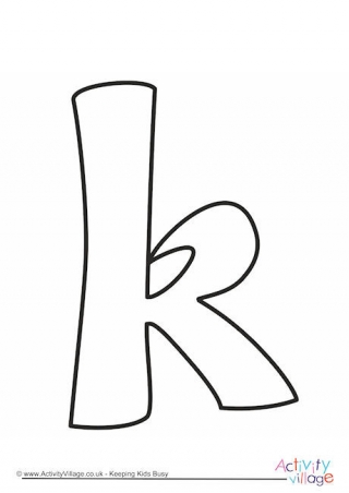 Letter Template Lower Case K Quirky