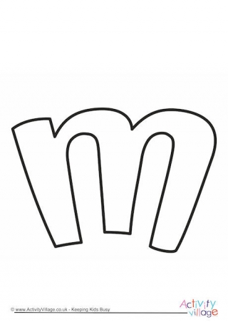 Letter Template Lower Case M Quirky