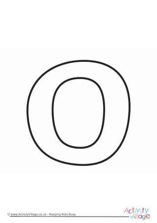 Letter Template Lower Case O Quirky