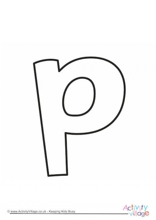 Letter Template Lower Case P Quirky