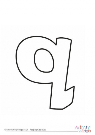 Letter Template Lower Case Q Quirky