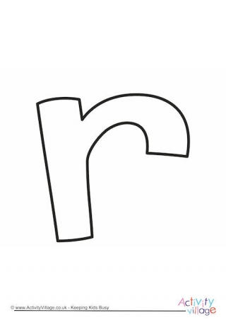 Letter Template Lower Case R Quirky