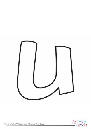 Letter Template Lower Case U Quirky