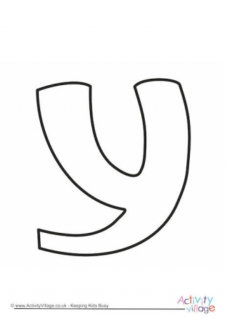Letter Template Lower Case Y Quirky