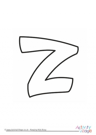 Letter Template Lower Case Z Quirky