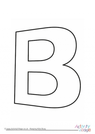 Letter Template Upper Case B Quirky