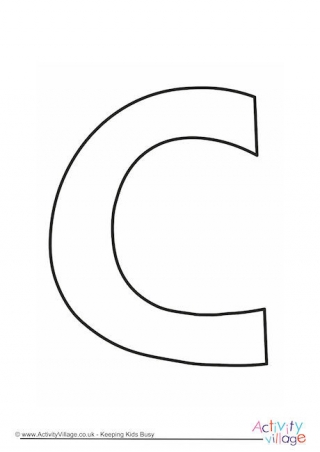Letter Template Upper Case C Quirky