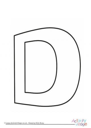 Letter Template Upper Case D Quirky