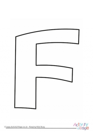 Letter Template Upper Case F Quirky