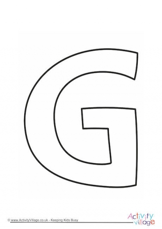 Letter Template Upper Case G Quirky