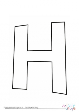 Letter Template Upper Case H Quirky