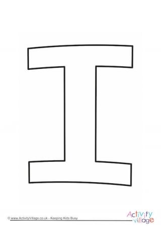 Letter Template Lower Case I Quirky