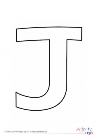 Letter Template Upper Case J Quirky