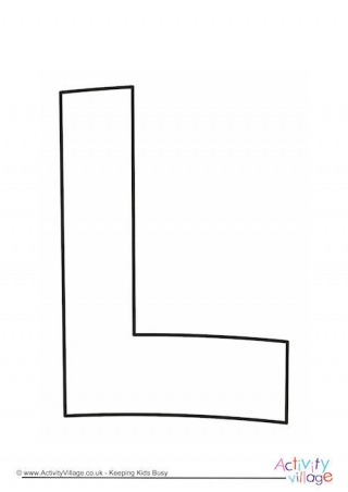 Letter Template Upper Case L Quirky