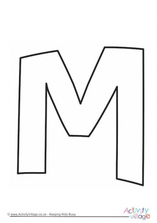 Letter Template Upper Case M Quirky