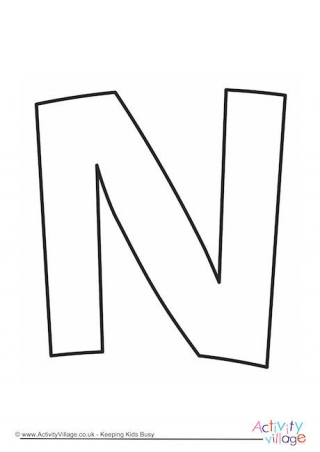Letter Template Upper Case N Quirky