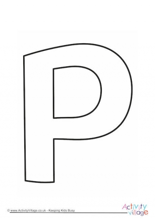 Letter Template Upper Case P Quirky