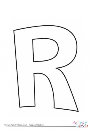 Letter Template Upper Case R Quirky