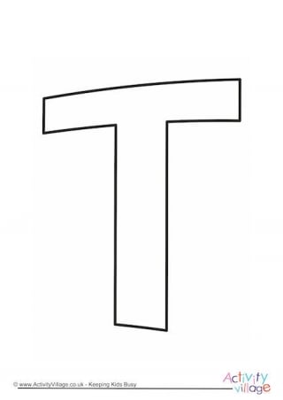 Letter Template Upper Case T Quirky