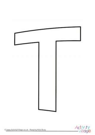 Letter Template Upper Case T Quirky