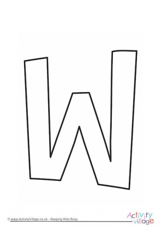 Letter Template Upper Case W Quirky