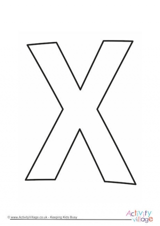 Letter Template Upper Case X Quirky