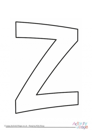 Letter Template Upper Case Z Quirky