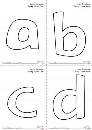 Letter Templates Lower Case Quirky