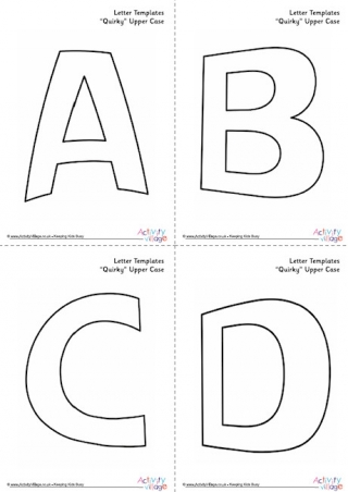 Letter Template Upper Case Quirky