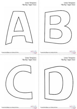 Letter Template Upper Case Quirky
