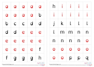 Letter Tiles Dyslexic Font Lower Case