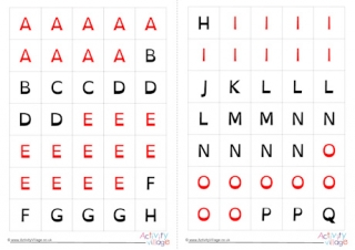Letter Tiles Dyslexic Font Upper Case