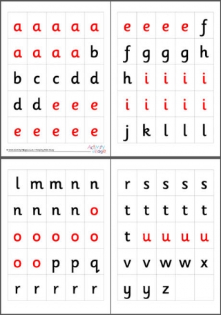 Letter Tiles - Lower Case