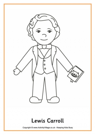 Lewis Carroll Colouring Page