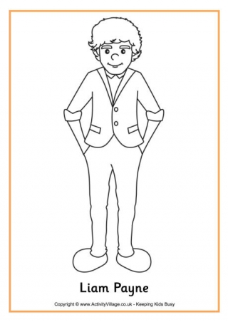Liam Payne Colouring Page