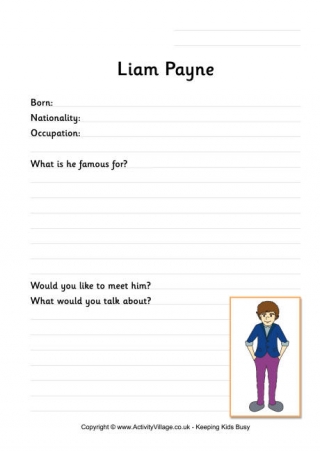 Liam Payne Worksheet